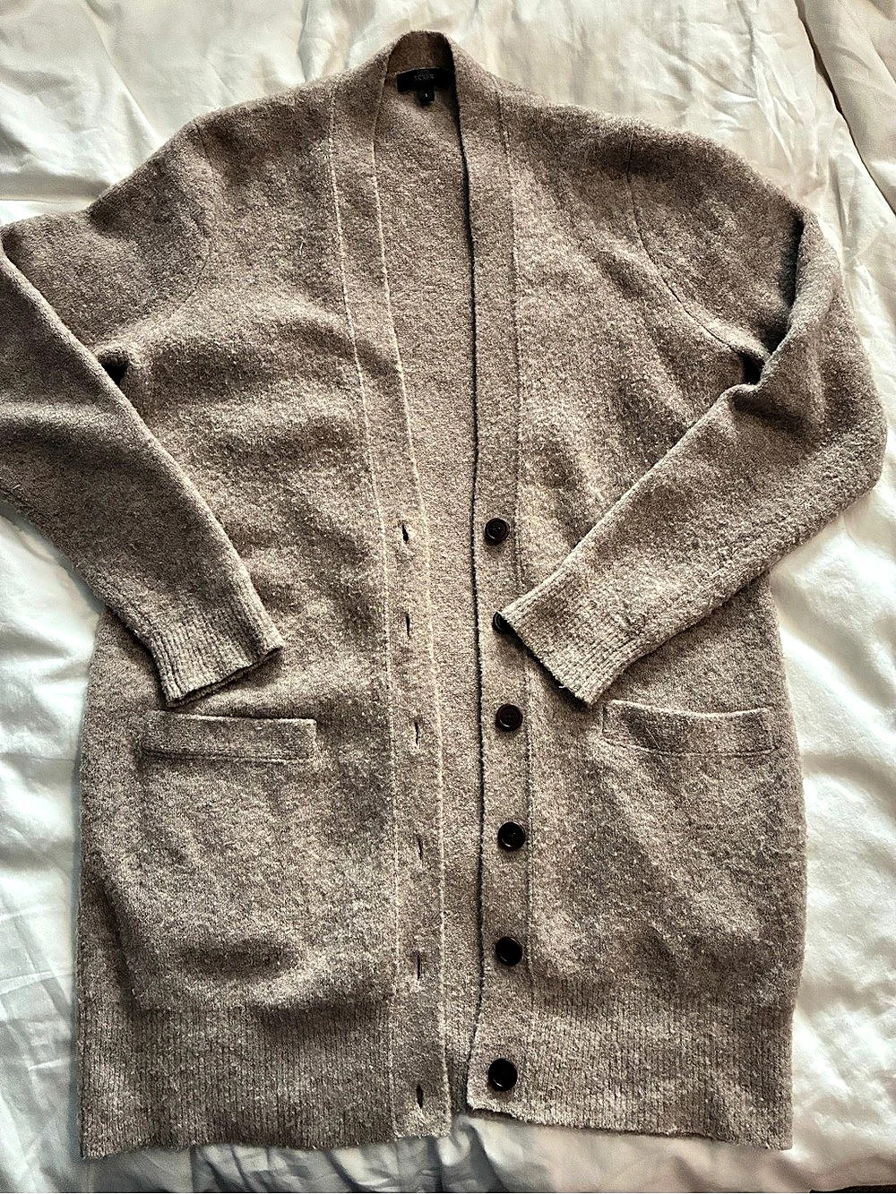J.CREW Long Cardigan in Brown Like New
